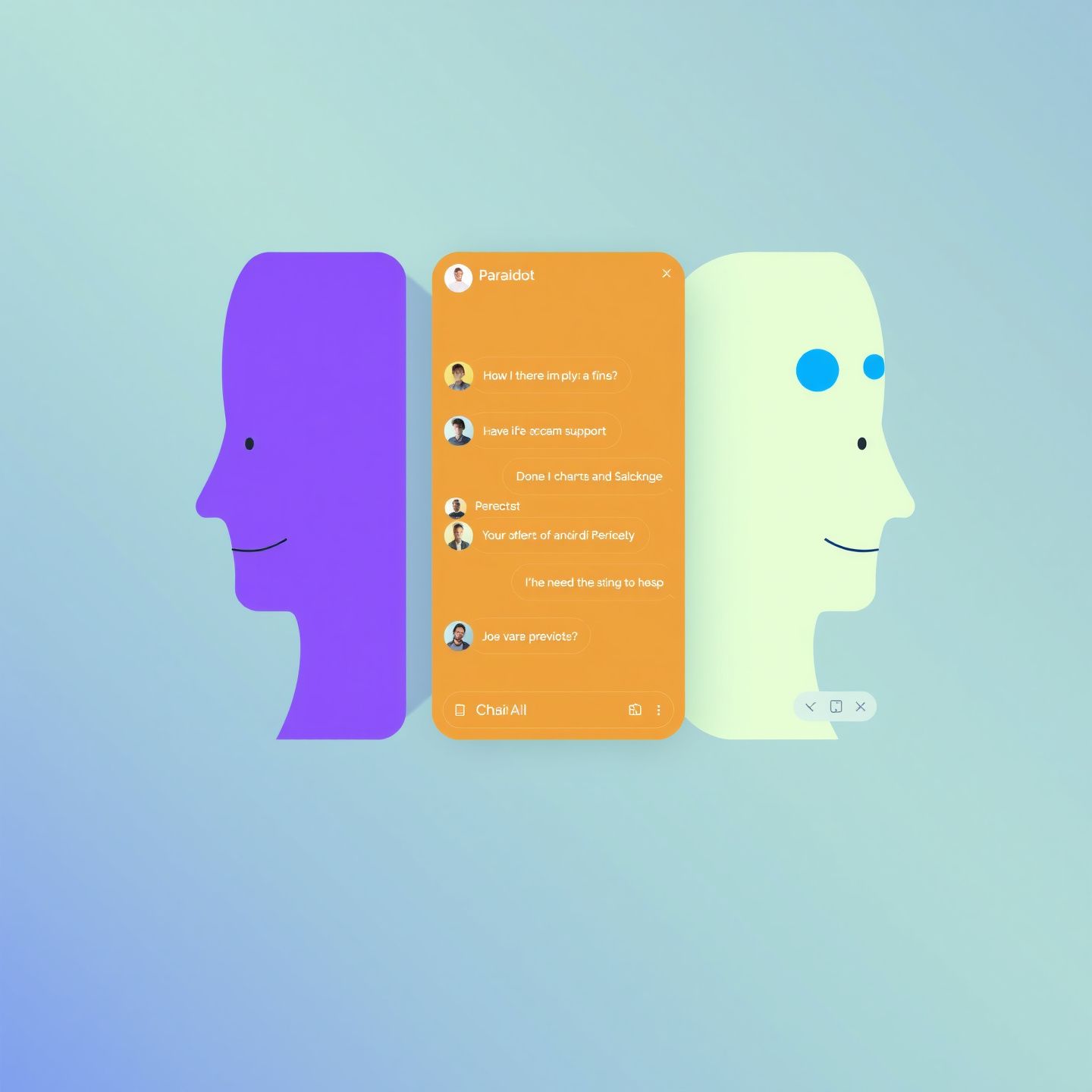 Three distinct AI chat interfaces side by side representing Chai AI Replika and Paradot each showcasing unique features like diverse characters emotional support and evolving AI personas for engaging conversational experiences