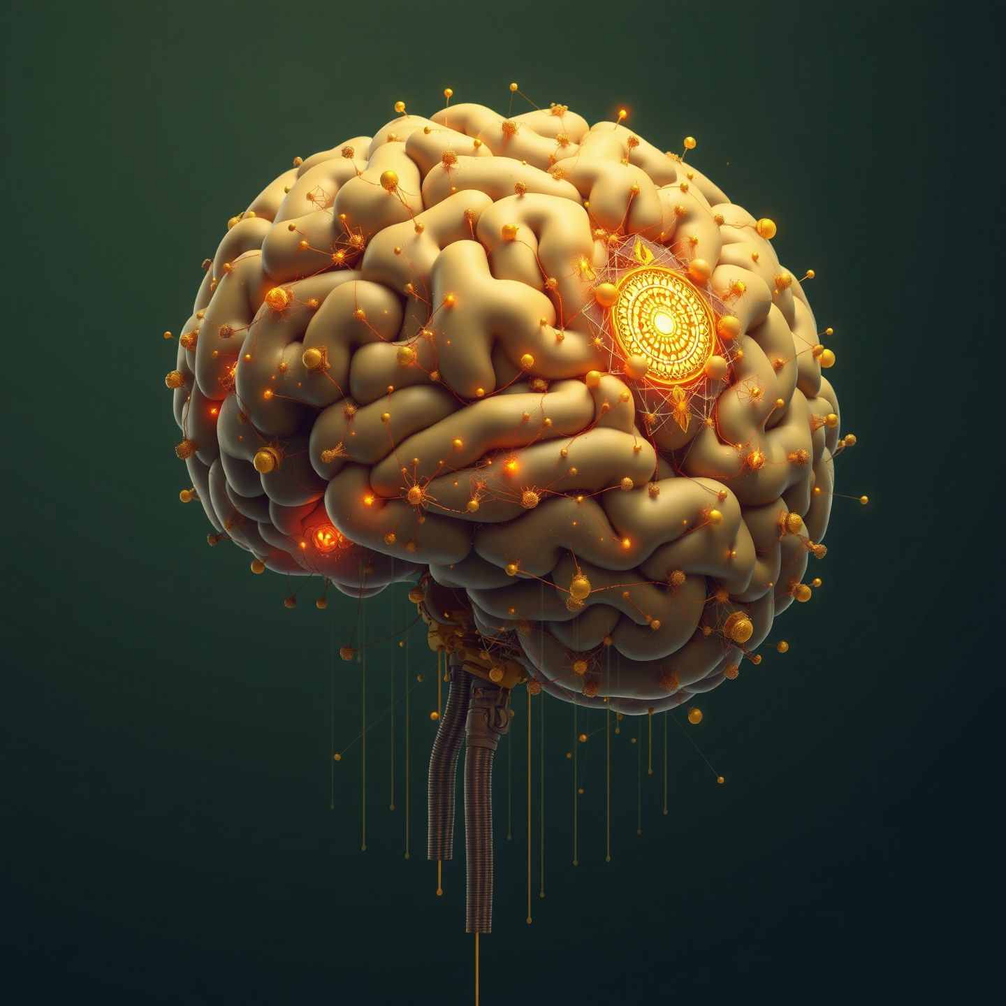 An abstract digital brain processing complex user prompts transforming them into intricate narrative structures with diverse thematic elements a sophisticated AI weaving unique stories